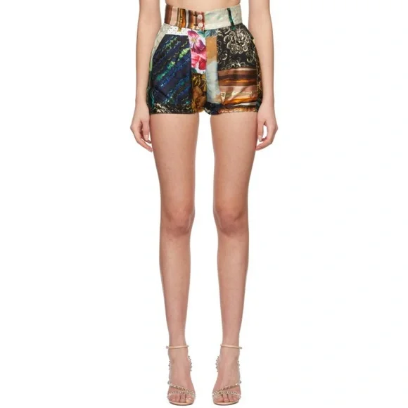 Dolce & Gabbana Patchwork Drill Brocade Bustier Top and Culotte Shorts Briefs - Picture 7 of 16